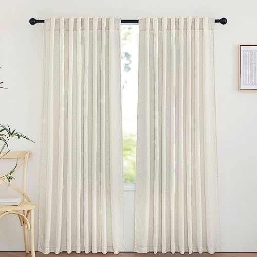NICETOWN Linen Doorway Curtains 78 Inches Long 2 Panels