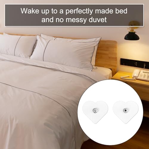 20pcs Heart Shaped Duvet Snaps for Comforter Hold