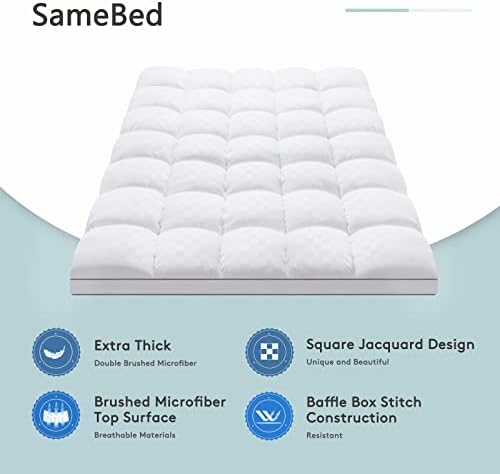 SameBed Queen Mattress Topper with 8-21 Inch Deep Pocket