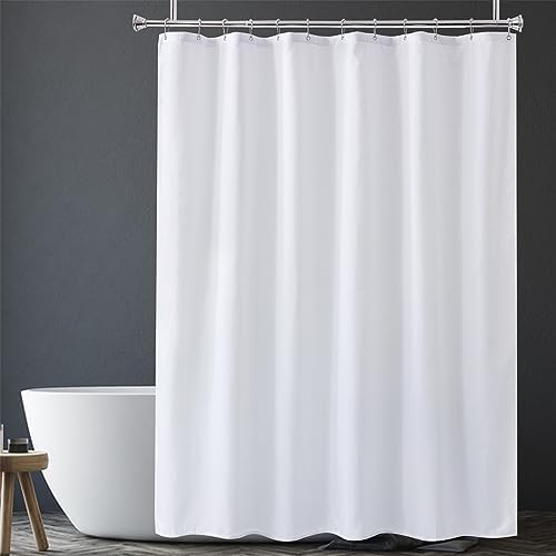 Amazer White Shower Curtain Liner 2-in-1