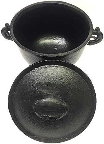 New Age Cast Iron Cauldron with Handle and Lid