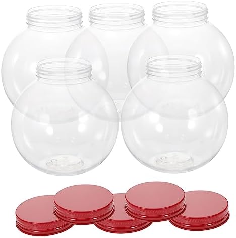 5pcs Christmas Shaped Candy Storage Jars with Seal Lids