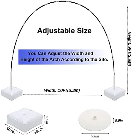 Kaiyun 10 Ft Wide 9 Ft Tall Balloon Arch Kit