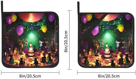 Halloween Party Kitchen Set with Heat Resistant Gloves