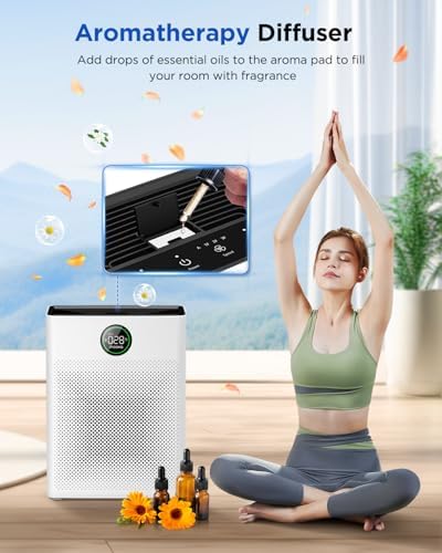 MOOKA PR1 HEPA Air Purifier for Large Room 2200 Sq Ft