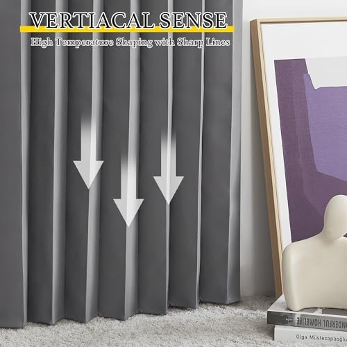 NICETOWN Blackout Door Curtain Panel with Hooks