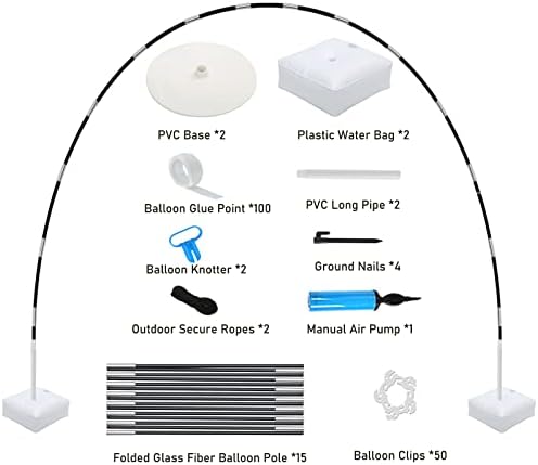 Kaiyun 10 Ft Wide 9 Ft Tall Balloon Arch Kit