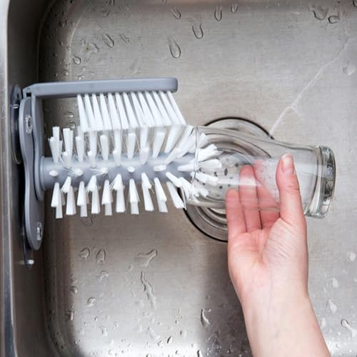 Cup Scrubber for Glass Bottles and Cups 2-in-1 Cleaning Tool
