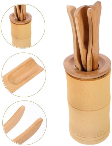 Alipis 6 Piece Bamboo Tea Set for Home Use