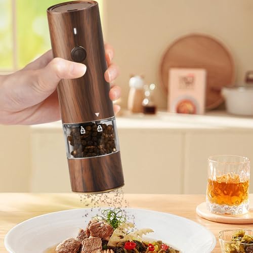 SOONHUA Electric Salt and Pepper Grinder Set with LED Light