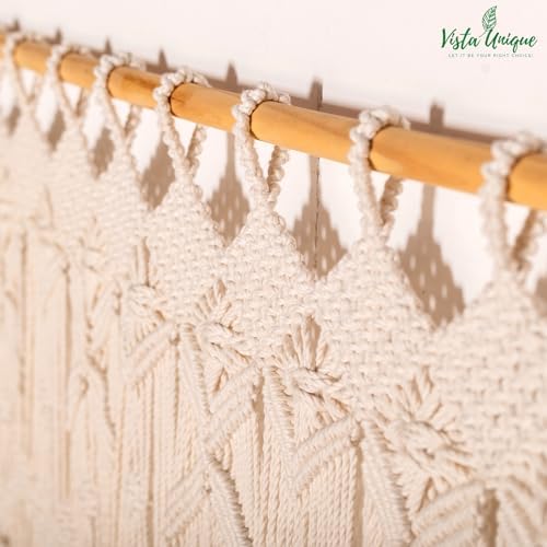Boho Macrame Curtain Panel 37 W x 77 L