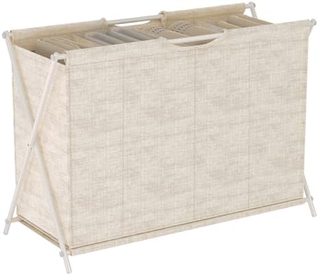 Vasicar 3 Section Laundry Sorter Basket Hamper Organizer