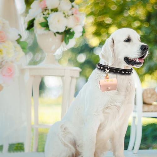 Dog Ring Bearer Pillow - Leather Wedding Ring Holder Box for Proposal Engagement