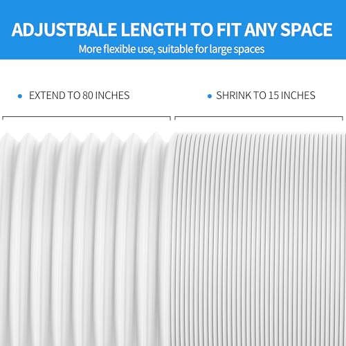 80 Inch Portable AC Exhaust Hose with Steel Wire