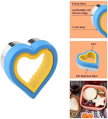 Heart Uncrustable Sandwich Maker with 6 Shapes