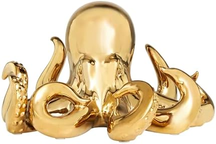 Deco 79 Gold Ceramic Octopus Sculpture Home Decor Statue