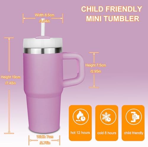 14 oz Kids Tumbler with Lid and Straw