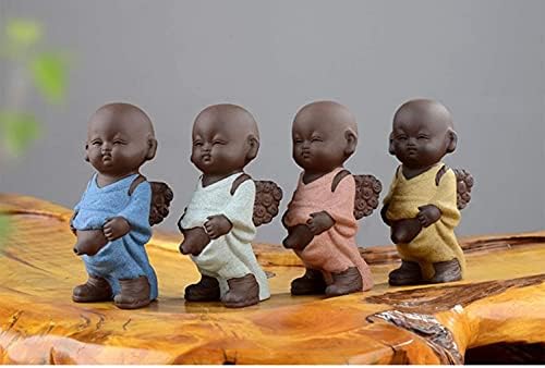 Sculpture Tabletop Statue Tea Pet Buddha Statue Little Monk Ornament