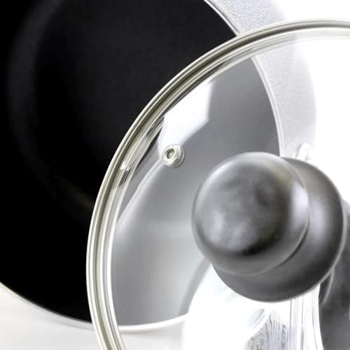 Nonstick Stockpot with Glass Lid 18 Qt Gray