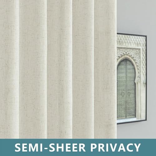 KOUFALL Cream Door Curtain Panels 78 Inch Long