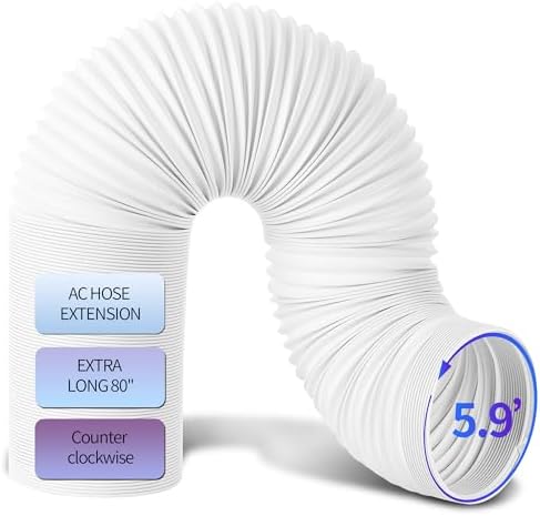 80 Inch Portable AC Exhaust Hose with Steel Wire