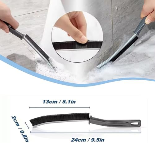 4Pcs Hard Bristle Crevice Cleaning Brush for Household Use