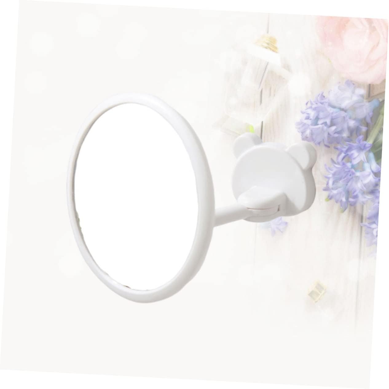 Wall-Mounted Folding Makeup Mirror with Magnifying Glass
