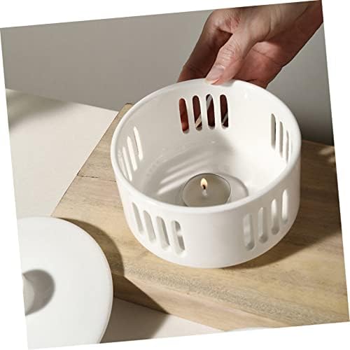 Cubilose Pot Ceramic Stew Bowl with Heating Base