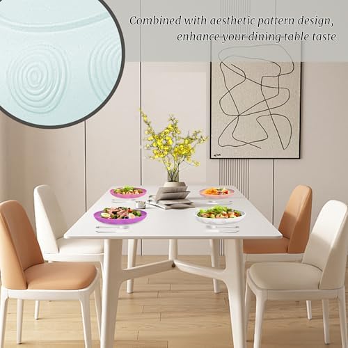 Perlapoc 10 Inch Wheat Straw Plates Set 4 pcs Flower