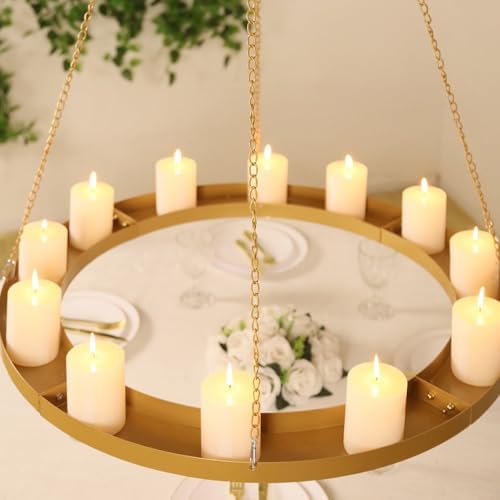 Efavormart Gold Hanging Floral Chandelier Frame - 32 Round