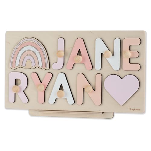 Personalized Wooden Name Puzzle With Pegs