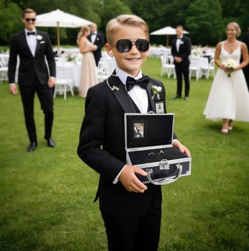 COSLANLEE 7PCS Ring Bearer Security Box Set