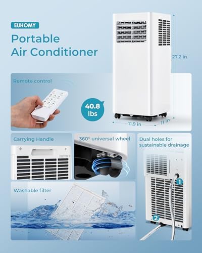 EUHOMY 8000 BTU Portable AC Unit 3 in 1