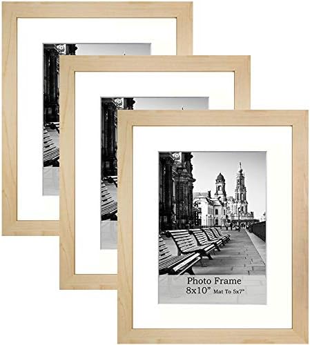 Meetart 8x10 Inch Shallow Wood Grain Photo Frame Set of 3
