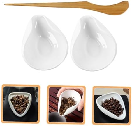 Hohopeti Tea Scoop Porcelain Vessel Set Loose Leaf Storage
