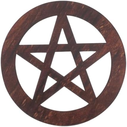 VOSAREA Pentagram Wooden Mat Wall Sign