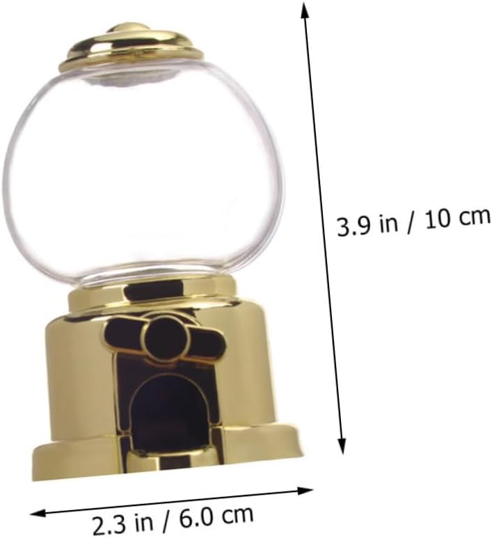 PRETYZOOM 4pcs Manual Gumball Machine Candy Dispenser Pink