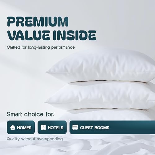 White Classic King Pillow Covers with Zipper 2 Pack