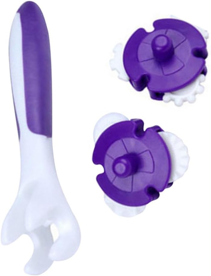 9 Pcs Purple Cake Baking Roller Reusable Pastry Cutter Tool
