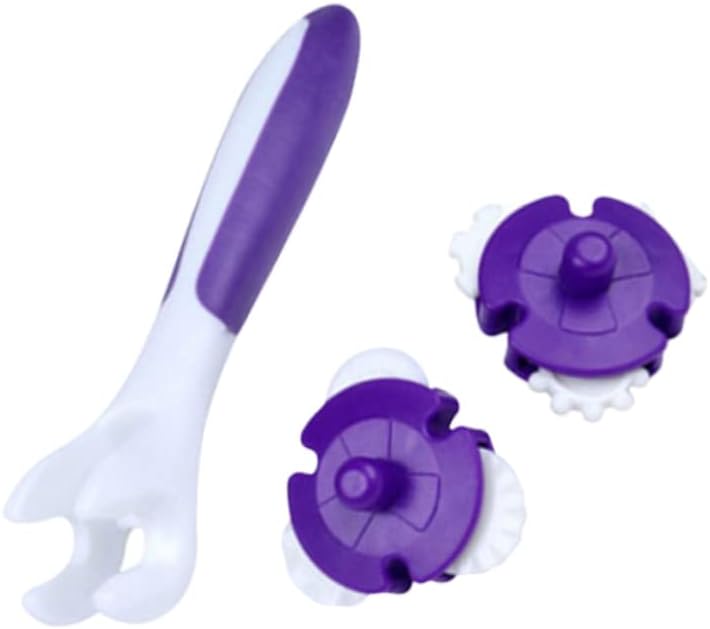 9 Pcs Purple Cake Baking Roller Reusable Pastry Cutter Tool
