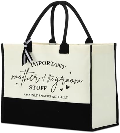 MIOOKISS Canvas Tote Bag for Women Wedding Gift