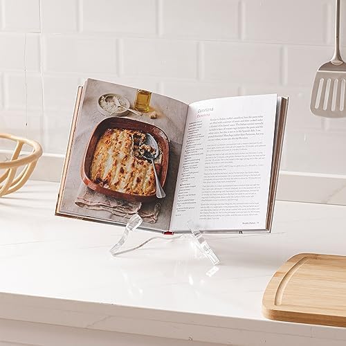 Acrylic Cookbook Stand for Kitchen Counter Clear