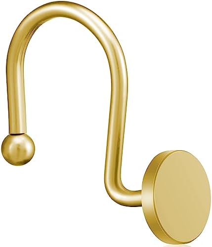 CHICTIE Gold Shower Curtain Hooks Set of 12