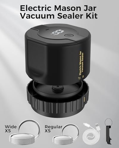 Fodmor Electric Mason Jar Vacuum Sealer Kit