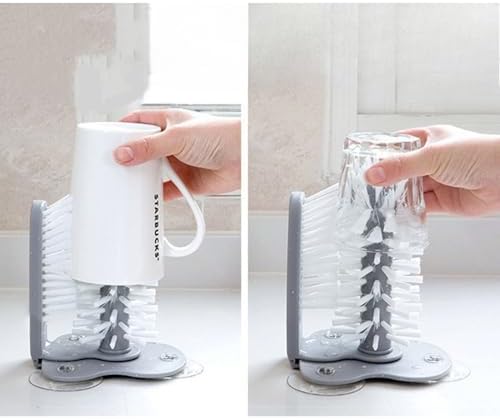 Cup Scrubber for Glass Bottles and Cups 2-in-1 Cleaning Tool