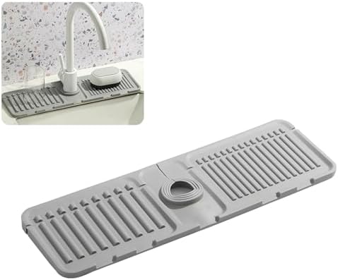 Swicado Faucet Mat - Premium Silicone Splash Guard for Kitchen Sink