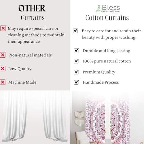Bless International Golden Tie Dye Window Curtain Panels for Bedroom