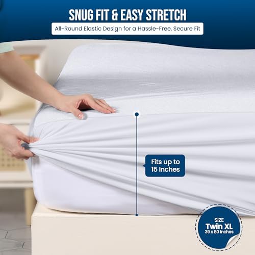 Utopia Bedding Waterproof Mattress Protector Twin XL Size