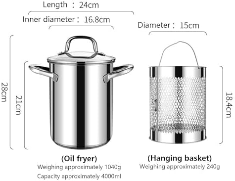 AIZYR Stainless Steel Soup Pot with Basket and Lid