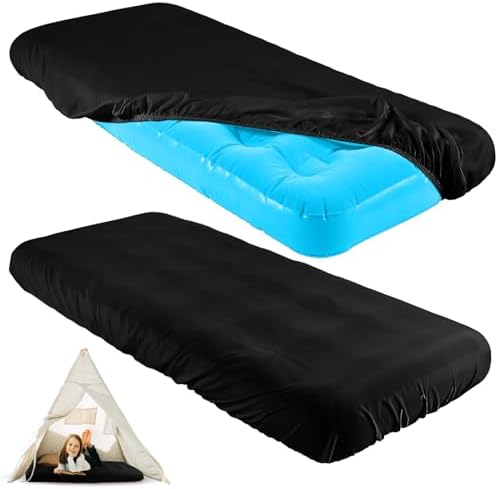 Breling Kids Air Mattress Fitted Sheets 2 Pcs Black